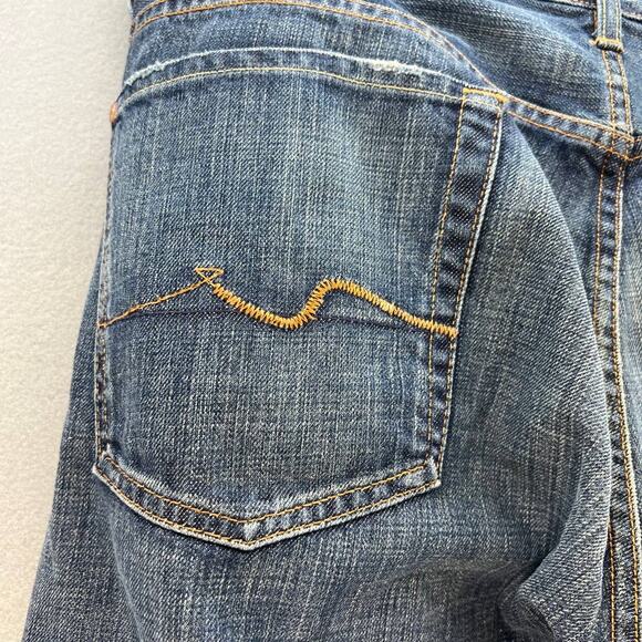 7 For All Mankind Men's Relaxed Fit Jeans Size 40 Button Fly Medium Denim Wash - Picture 10 of 16